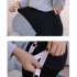 Cute Kitten Pattern Abdomen Support Leggings Trousers for Pregnant Woman  Black  XXL