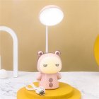 Cute LED Desk Lamp With USB Charging Port, 360 ° Universal Adjustment, 2nd Gear Dimming Dimmable Reading Lamp