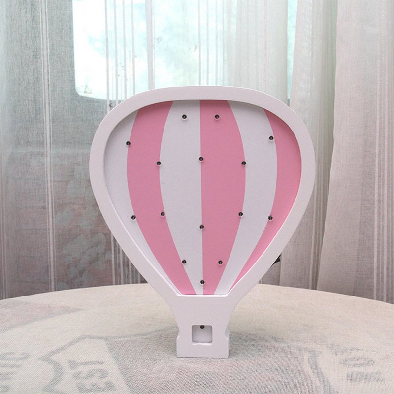 Cute LED Wooden Balloon Night Light Creative Desk Lamp Home Decoration Gift