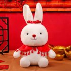 Cute Little Rabbit Plush Doll 2023 New Year Mascot Bunny Stuffed Plush Toys For Children Gifts Home Decoration B About 30cm