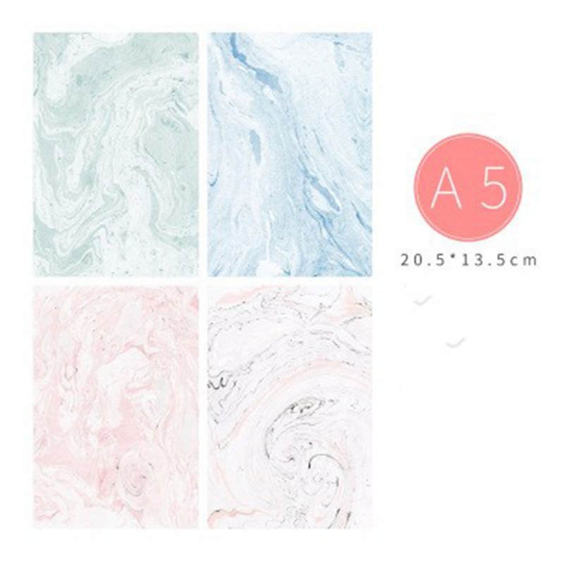 Cute Notebook Diary Marble Lines Notepad Sketch Graffiti Notebook for Drawing Painting (Random Color)