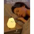 Cute Pears Night Light Rechargeable 3 level Brightness Cartoon Colorful Silicone Lamp for Children Bedroom