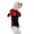 Cute Pet Halloween Cartoon Clown Joker Costume for Pet Dog Teddy Cat Autumn Winter Wear Black red XS