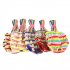 Cute Pet Stripes Printing Straps Physiological Pant for Dogs White gray purple stripes XS