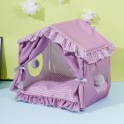 Cute Pet Tent Mini Nest Playpen Removable Washable Foldable Pet Princess Room Hideout House Pet Products purple