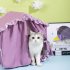 Cute Pet Tent Mini Nest Playpen Removable Washable Foldable Pet Princess Room Hideout House Pet Products Blue
