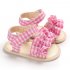 Cute Plaid Soft Rubber Sole Princess Sandals for Baby Infant Girls red 12 cm inside length