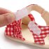 Cute Plaid Soft Rubber Sole Princess Sandals for Baby Infant Girls black Inside length 11 cm