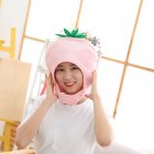 Cute Plush Headwear Strawberry Magic Stick Hat Photo Prop Funny Party Costume Gift Pink