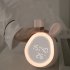 Cute Rabbit Alarm Clock Rechargeable Adjustable Brightness Led Luminous Digital Clock With Temperature Display pink