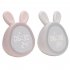 Cute Rabbit Alarm Clock Rechargeable Adjustable Brightness Led Luminous Digital Clock With Temperature Display pink