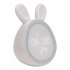 Cute Rabbit Alarm Clock Rechargeable Adjustable Brightness Led Luminous Digital Clock With Temperature Display pink
