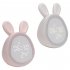 Cute Rabbit Alarm Clock Rechargeable Adjustable Brightness Led Luminous Digital Clock With Temperature Display pink