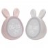 Cute Rabbit Alarm Clock Rechargeable Adjustable Brightness Led Luminous Digital Clock With Temperature Display pink