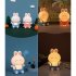 Cute Rabbit Led Night Light Dimming Usb Charging Colorful Bedroom Bedside Lamp Blue