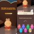 Cute Rabbit Led Night Light Dimming Usb Charging Colorful Bedroom Bedside Lamp Pink
