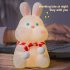 Cute Rabbit Led Silicone Night Light Usb Rechargeable Colorful Remote Control Lamp For Kids Baby Toy Gift Rabbit Night Light