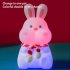 Cute Rabbit Led Silicone Night Light Usb Rechargeable Colorful Remote Control Lamp For Kids Baby Toy Gift Rabbit Night Light