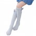 Cute Rhombus Mesh Cotton Knee High Socks with Bowknot for Kids Wear white 35CM