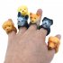 Cute Shar Pei Dog Bulldog Teddy Dog Head Shape Rings Tell Story Finger Puppets Kids Toys