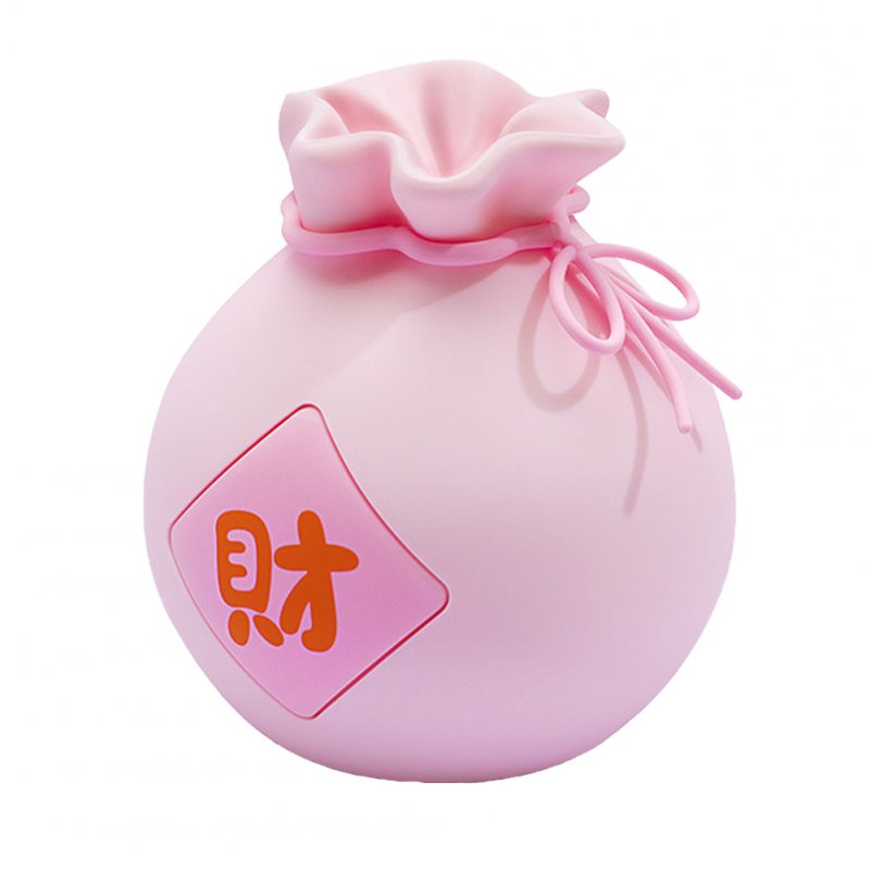Cute Silicone LED Night Light Money Bag Shape Dimming Soft Eye Caring Bedroom Bedside Lamp Birthday Xmas Gifts For Boys Girls Pink