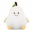 Cute Smile Pear Shape Silicone Led Night Light Usb Charging Color changing Eye Protective Bedside Lamp colorful lights