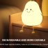 Cute Smile Pear Shape Silicone Led Night Light Usb Charging Color changing Eye Protective Bedside Lamp colorful lights