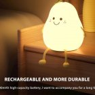 Cute Smile Pear Shape Silicone Led Night Light Usb Charging Color-changing Eye Protective Bedside Lamp colorful lights