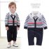 Cute Soft Cotton Baby Boys Romper Long Sleeve Overalls Bow Tie Gentleman Kids Jumpsuit Spring Autumn