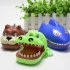Cute Spoof Bite  Fingers  Games Funny Cartoon Animal head Lighting Eyes Sounds Stress Relief Toy For Kids Party Props  random Colors  Vicious dog