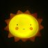 Cute Sun Smile Face Soft Vinyl LED Night Light Toy for Baby Kids Bedroom Home Decoration Nursery Lamp