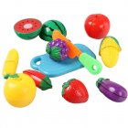 Cutting Fruits Vegetables Set Kids Pretend Play Kitchen Toys Cutting Food Educational Toys Gifts For Girls Boys As shown 3880