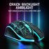 Cw920 Gaming Mouse Crack Backlight Ambilight Rgb Multi color Macro Programming 4 speed 1200 3600dpi Adjustable Computer Mice Black