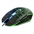 Cw920 Gaming Mouse Crack Backlight Ambilight Rgb Multi-color Macro Programming 4-speed 1200-3600dpi Adjustable Computer Mice Black