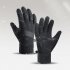 Cycling Gloves Water Resistant Windproof Warm Anti Slip Touch Screen S M L XL For Outdoor Scooter Riding Skiing Running Sports Men Women black M