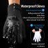 Cycling Gloves Water Resistant Windproof Warm Anti Slip Touch Screen S M L XL For Outdoor Scooter Riding Skiing Running Sports Men Women black M