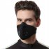 Cycling  Mask Breathable Dust proof Anti haze Activated Carbon Filter For Outdoor Sports Solid black One size