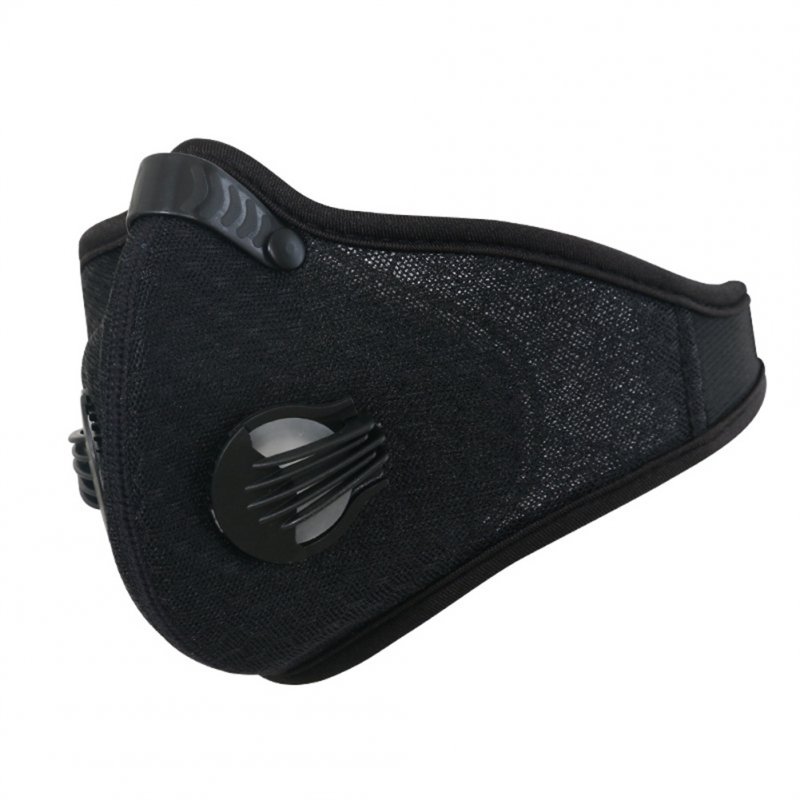 Cycling  Mask Breathable Dust-proof Anti-haze Activated Carbon Filter For Outdoor Sports Grid black_One size