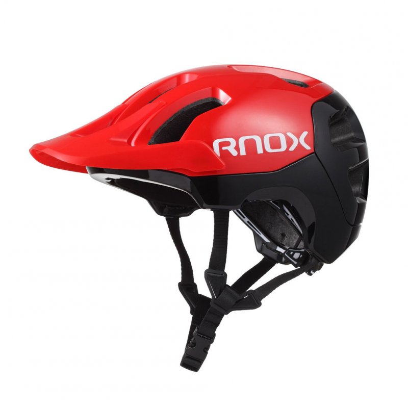 Cycling Mtb Helmet Triathlon Helmet Adult OFF-ROAD Mountain Downhill Bike Big Brim Bicycle Equipment Black red_L size (55-61cm)
