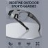 Cycling Sunglasses Unisex Cycling Glasses Polarized Driving Baseball Running Eyewear Fishing Bike PC Goggles For Outdoor Black  glossy film 