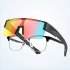 Cycling Sunglasses Unisex Cycling Glasses Polarized Driving Baseball Running Eyewear Fishing Bike PC Goggles For Outdoor White  color changing film 