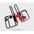 Cycling Water Bottle Clamp Bolt Cage Holder Double Bottle Cage Seat Adapter Adjustable Water Bottle Mount black One size