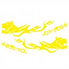 D-1042 2pcs Car Stickers Auto Body Vinyl Long Decals Waterproof Striped Stickers Auto Diy Car Sticker Style yellow