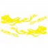 D 1042 2pcs Car Stickers Auto Body Vinyl Long Decals Waterproof Striped Stickers Auto Diy Car Sticker Style yellow