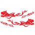 D 1042 2pcs Car Stickers Auto Body Vinyl Long Decals Waterproof Striped Stickers Auto Diy Car Sticker Style red