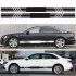 D 1044 2pcs Car Stickers Car Body Racing Side Door Long Striped Stickers Auto Vinyl Decal for All Cars SUV  black