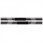 D-1044 2pcs Car Stickers Car Body Racing Side Door Long Striped Stickers Auto Vinyl Decal for All Cars SUV  black