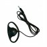 D shaped Soft Ear Hook Headphone 3 5mm Plug Dual Channel Single Side Headset Compatible For Laptop Skype Voip Icq black