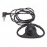 D shaped Soft Ear Hook Headphone 3 5mm Plug Dual Channel Single Side Headset Compatible For Laptop Skype Voip Icq black