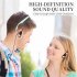 D shaped Soft Ear Hook Headphone 3 5mm Plug Dual Channel Single Side Headset Compatible For Laptop Skype Voip Icq black